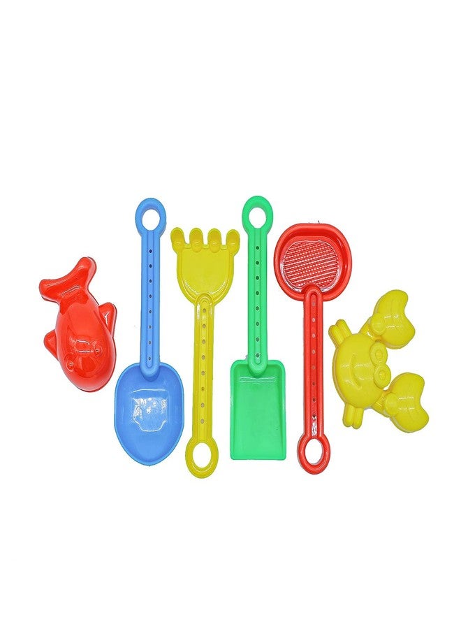 REGOLITH ENTERPRISES Beach Toys Set for Kids - 7 Pcs Indian Made Plastic Bucket, Animal Mould, Shovel Spade Tool Kit - Outdoor Sand Learning Toys, Best Birthday Gift - Multicolor - Image 3